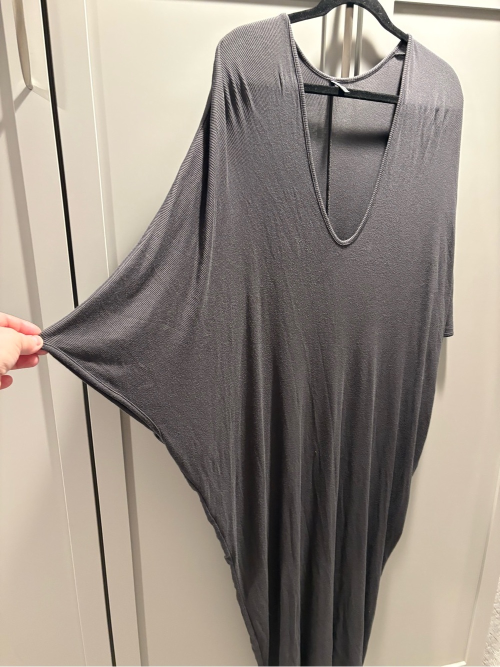 Black V-Neck Women's Dress
